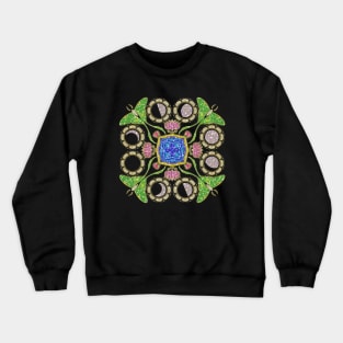 Luna moth and moon Crewneck Sweatshirt